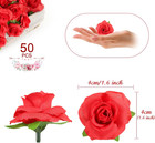 50pcs Red Roses Buds Artificial Flowers Bulk  1 6  Small Silk Fake Roses