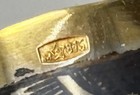 Vtg Soviet Russian 875 Silver Niello Thimble Sevenaya Chern Ussr Signed Orig Box
