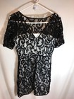 Womens Black White Lace Venus Dress Bridesmaid Cocktail Evening Party Size 4 34 