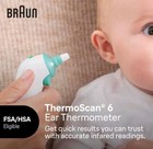 Braun Thermoscan 6 Digital Ear Thermometer - White   Irt6515 Mnla