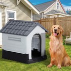 Large Plastic Dog House Indoor Outdoor Elevated Insulated Dog Kennel With Air
