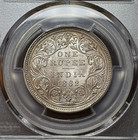 1862 British India - Ar Rupee  Km-473 1  Pcgs Ms 63 
