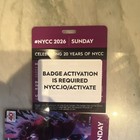 Nycc 2026 New York Comic Con Sunday Comic Con Badge  black Torch  Nyc Ny