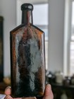 1887 Amber Warner s Safe Log Cabin Sarsaparilla Bitters Bottle