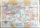 Vintage 1938 Aaa Csaa  routes To Yellowstone National Park  Road Map