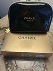 New Chanel Vip Gift Beaut   Black Zipper Makeup Bag Cosmetic Pouch