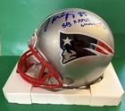 New England  Patriots  Jermaine Wiggins Signed Mini Helmet With Super Bowl Insc