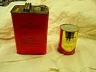 Set Vintage Empty Texaco Aircraft Hydraulic Engine Oil Can Aviation Memorabilia