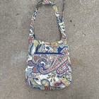Vera Bradley Paisley Quilted Multicolor Shoulder Bag With Zipper Accent