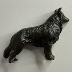 Vintage Cast Metal Rough Coat  Collie Dog Figurine Signed Dodge Usa