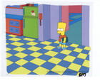 The Simpsons - Animation Art Original Production Cel Bart Simpson