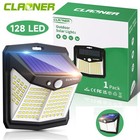 128led Solar Power Lights Pir Motion Sensor Outdoor Garden Security Wall Lamp Us