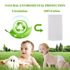 Prefold Cloth Diapers  3-ply Cotton Washable For Baby 6 Count