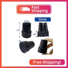 Crutch Tips 7 8 Inch  Rubber Cane Tips Replacement  Black  2 Pcs