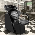 Pro Barber Backwash Unit Ceramic Shampoo Bowl Washing Sink Beauty Salon Station