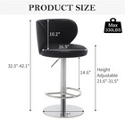 Bar Stools adjustable Stainless Steel Swivel Barstools modern Leather Upholstere