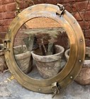 12 Inch Ship Boat Window   Wall Porthole Decor Nautical Antique Brass Porthole
