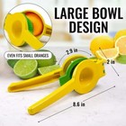 Lemon Lime Squeezer 2 In 1 Stainless Steel Heavy Duty Rustproof Hand Juicer New
