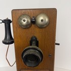 Antique Western Electric 896 Type Oak Wall Mount Crank Telephone Magneto Bell