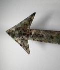 Antique 19thc Copper Arrow Weathervane - New England Folk Art Verdigris 16 5 