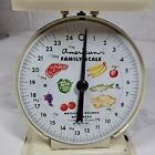 Vtg American Family Scale Food 25 Lbs Cream Metal Kitchen Decor Farmhouse Mc
