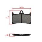 Caltric Front And Rear Brake Pads For Yamaha R6 Yzfr6 Yzf-r6 Yzf-r6s 2003-2018