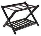 Wood Reese Luggage Rack Foldable Suitcase Rack Stand Storage Holder With Shelf