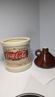 Vintage 1993 Coca-cola Original Ceramic Cookie Jar Brown Lid Jug Made In Usa