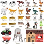 Farm Animal Toy Set With Red Barn 33pcs Farm Barn Playset For Kid Toddler 3-7 Ye