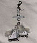 Coach Vintage Y2k Mink Ice Skate Boots Key Chain Fob Bag Charm Fur Leather 93013