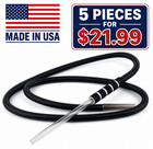  5 Pieces  Washable Disposable 74    Hookah Shisha Hose  With Glass Hundle