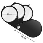5x 10x 15x Triple Folding Pocket Magnifier Loupe Magnifying Glass Lens For Jewel