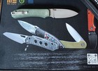 Used In Box  We Knife Co Big Banter Model We21045-2 -green Micarta Scales