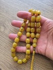 Islamic Prayer  Bakelite Amber  Rosary  9 13 Mm  33 Beads tasbih