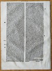 Genesis - Original Incunable Leaf Biblia Latina Amerbach Basel - 1491