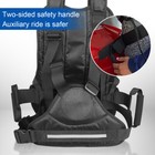 Black Motorcycle Safety Strap Seat Belt Strap Harness With Handles