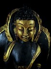 S5 Meditating Peace Buddha Statue hand Carved 8  Wood Sculpture Nepal