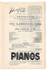 Program playbill  Lyceum Theatre  The Clemenceau Case  Detroit  Mi Ca1890s-1900s