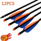 18in Aluminum Arrows Bolts Archery Bow Outdoor Target Hunting For Crossbow 12pcs