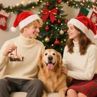 Sleepy Golden Retriever Ornament - 3 54  x1 8   Arcylic Dog Ornament For Christm