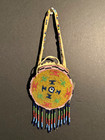 Plains Beaded Leather    shield    Pouch beaded On Both Sides  Excellent  C1900  Nr 