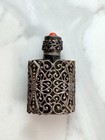 Rare Vintage Monaco Miniature Perfume Bottle With Silver Filigree Overlay