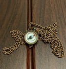 Bulk Lot Of 50 Antique Brass Mini Compass Pendant Necklaces Nautical  Compass
