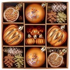  Fall Ornaments Tree Decorations For Home  35ct Shatterproof Fall Orange