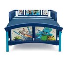 Toddler Bed Plastic Blue Toy Story Kids Bedroom Toddler Guardrails Sturdy Frame