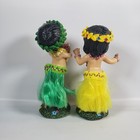 2 6  Hula Dancing Boy   Girl Nodder Bobble Head Skirt   Lei Hawaii Aloha 