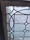 Sg 2132 Antique Leaded Glass Transom Or Vertical Window 24 25 X 40  Five