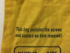 Vintage 1950s Mayflower Moving Service Screws Casters Bag Cloth Gold Green 50s