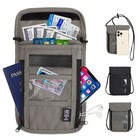 Security Neck Pouch Rfid Blocking Passport Holder Travel Wallet Bag Anti-theft