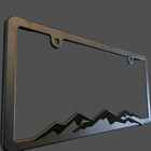 Premium Off Road Black-out Mountains Plastic License Plate Frame Bracket